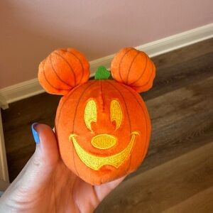 Orange Pumpkin Mickey Plush headband charm